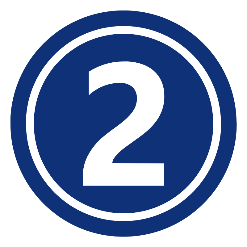 The number 2 in a circle