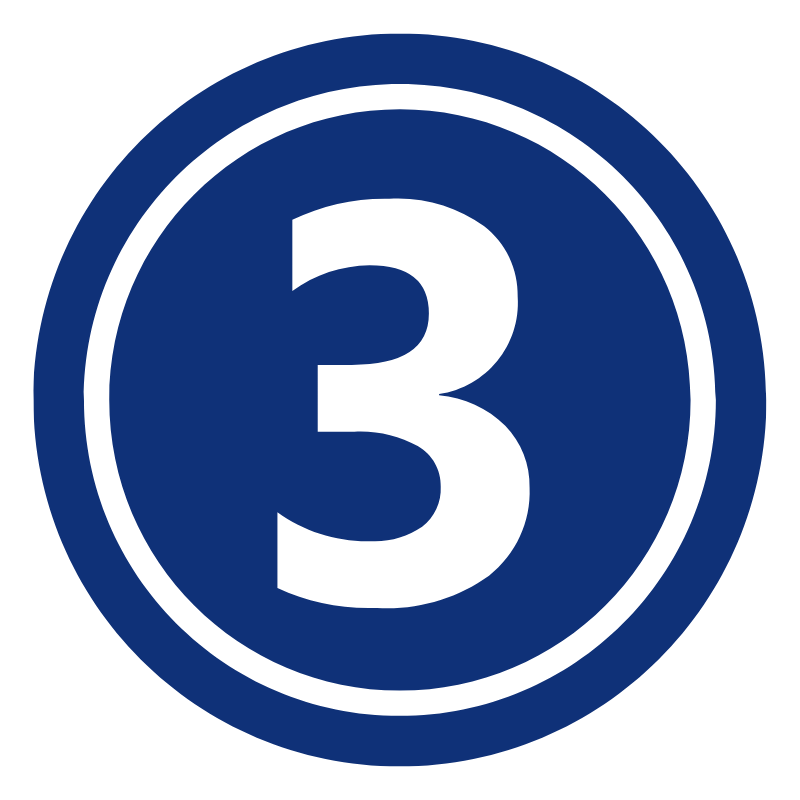 The number 3 in a circle